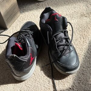 Jordan's  Black and Red Sneakers